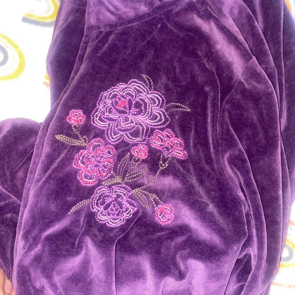 velvet flower jacket